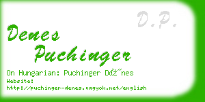 denes puchinger business card